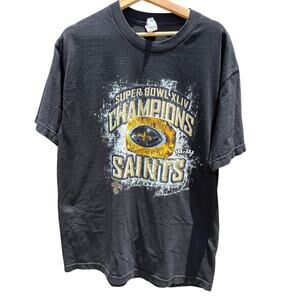 Super Bowl Champions New Orleans Saints black shirt Size Large